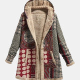 Scarlet | Bourgogne Geometrisk Sherpa Kappa
