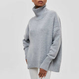 Nina | Premium Rullkragesweater i Mjuk Stickning