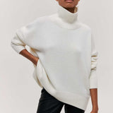 Nina | Premium Rullkragesweater i Mjuk Stickning