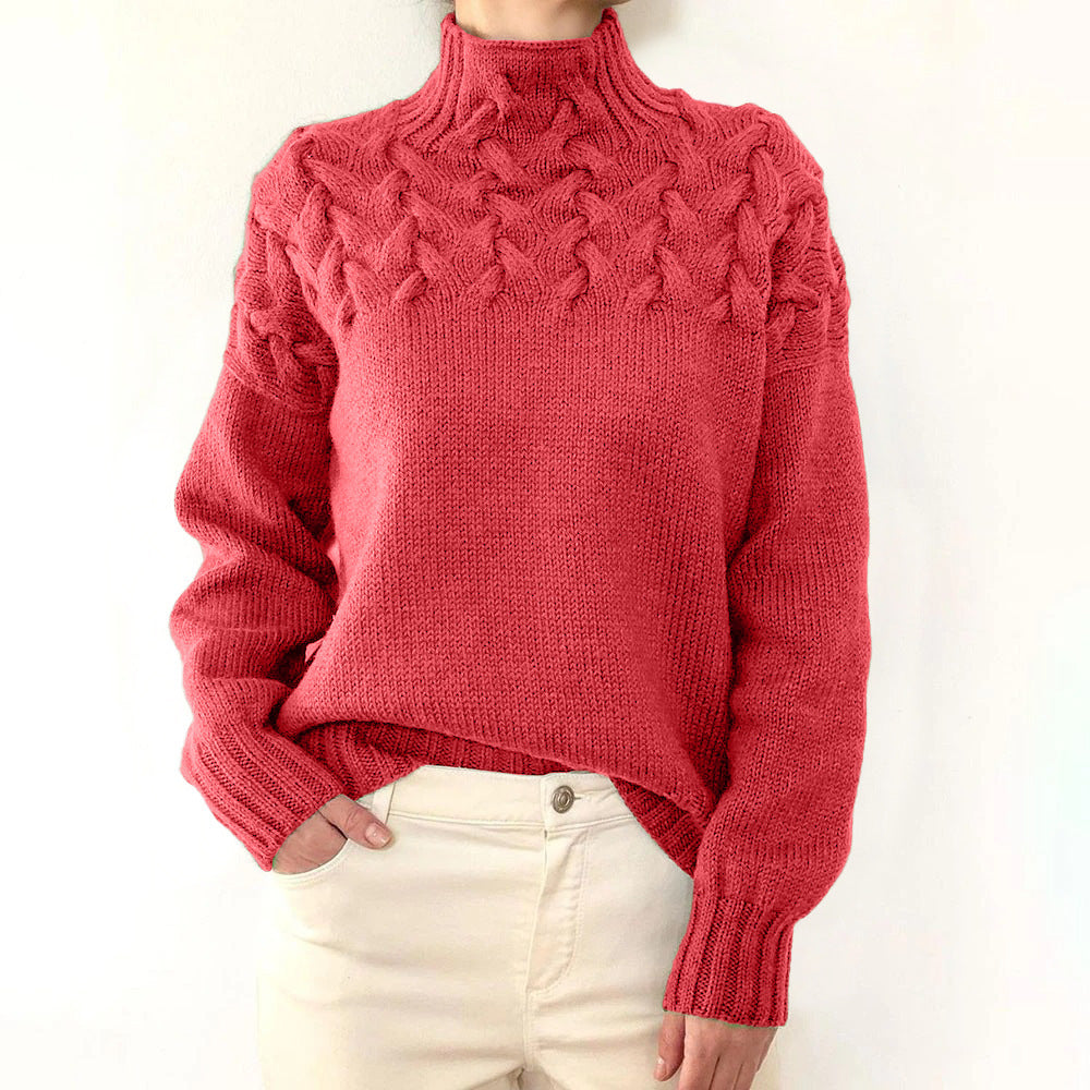 Nina | Stickad Rullkragesweater
