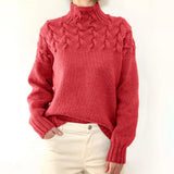 Nina | Stickad Rullkragesweater
