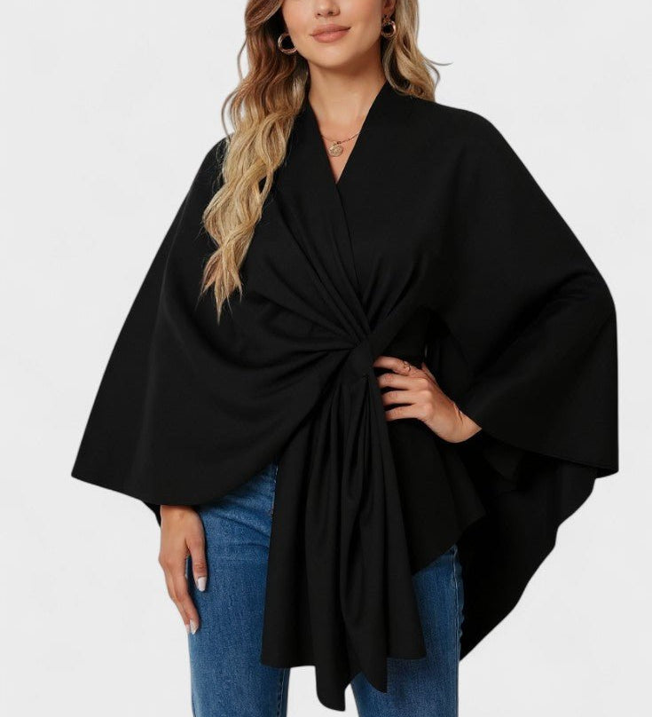 Yvette | Elegant Draperad Poncho