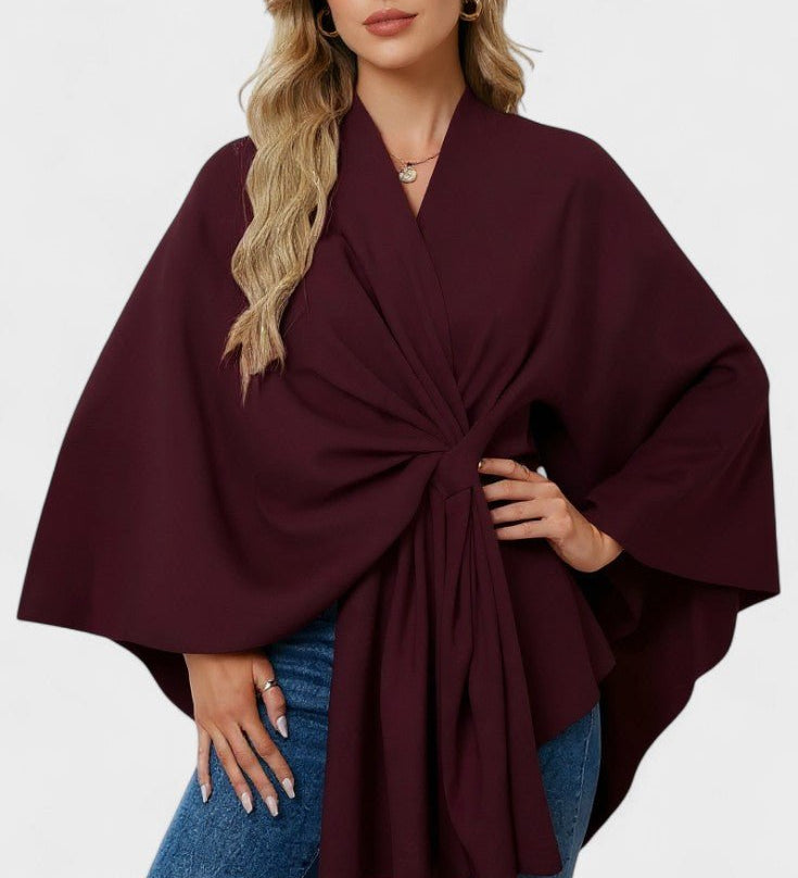 Yvette | Elegant Draperad Poncho