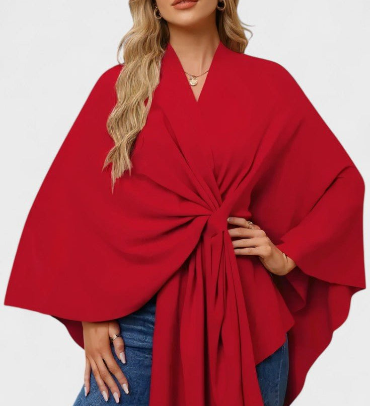 Yvette | Elegant Draperad Poncho