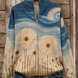 Else | Zip Cardigan med Quiltad Maskros