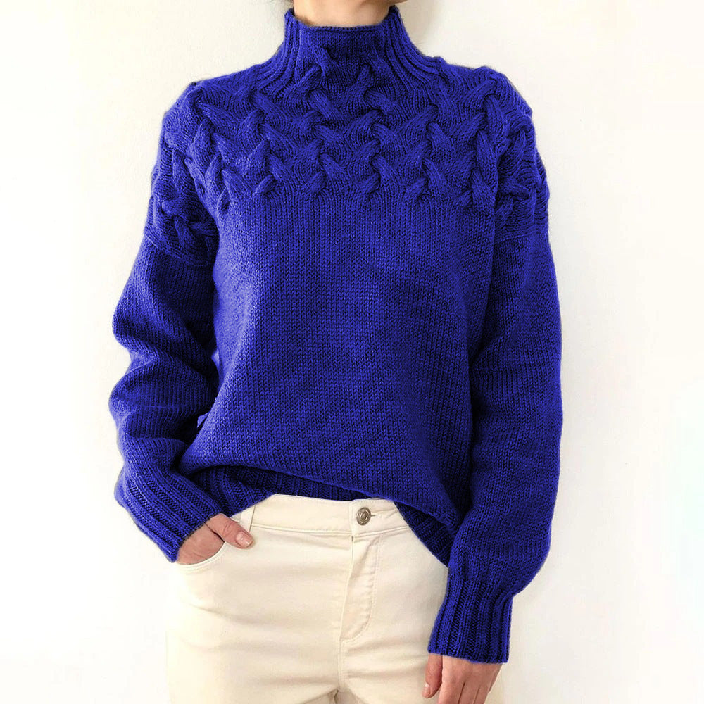 Nina | Stickad Rullkragesweater