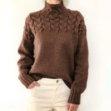 Nina | Stickad Rullkragesweater
