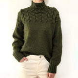 Nina | Stickad Rullkragesweater
