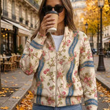 Tove | Zip Cardigan med Klatrerosor