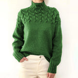 Nina | Stickad Rullkragesweater
