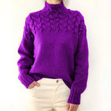 Nina | Stickad Rullkragesweater