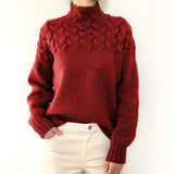 Nina | Stickad Rullkragesweater