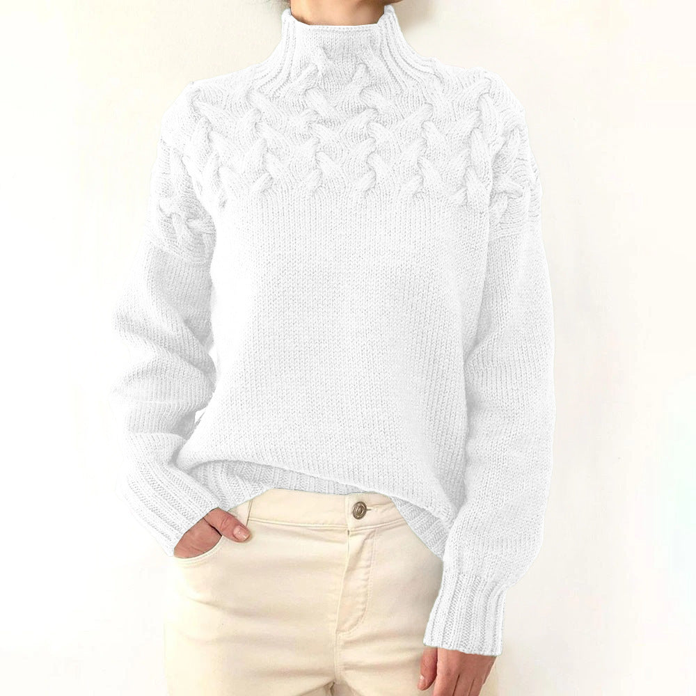 Nina | Stickad Rullkragesweater